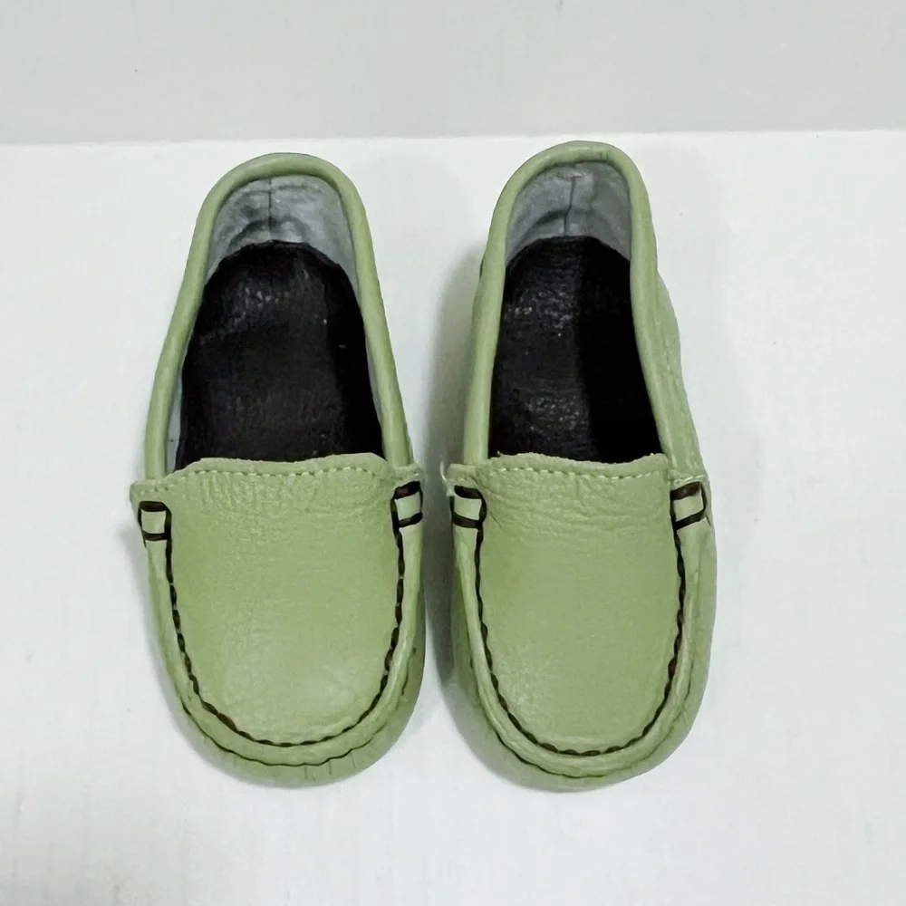 New pistachio green Leather Baby Moccasin Size 0-12months